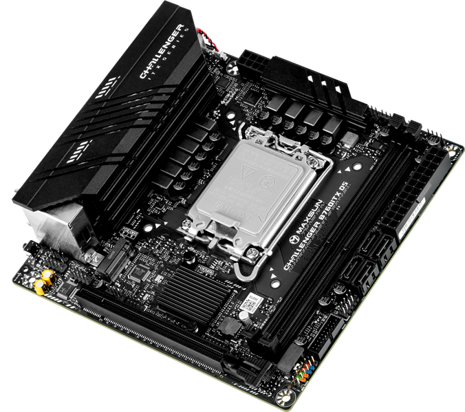 Материнская плата MAXSUN MS-Challenger B760ITX D5, LGA1700, B760, 2*DDR5, 4*SATA3, 2*M.2, 2*USB 3.2, 4*USB 2.0, 1*PCIEx16, 2*HDMI+2*DP, mITX