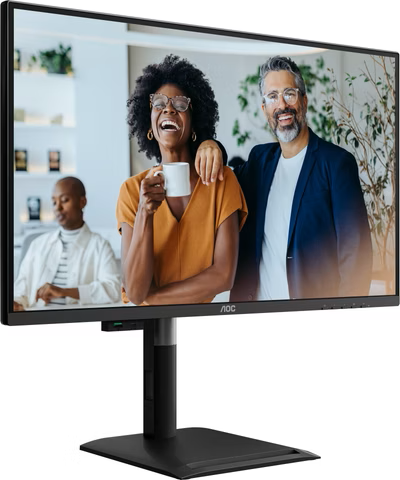 Монитор 27" AOC 2560x1440 WLED 16:9 IPS 350cd, 1500:1, 50M:1, 4ms, 178°/178°, HDMI, DP, USB hub: 4*USB3.2, 3*USB-C, RJ45, 120Hz, Speakers, Tilt, Height, Swivel, Pivot, VESA, Black, 3y