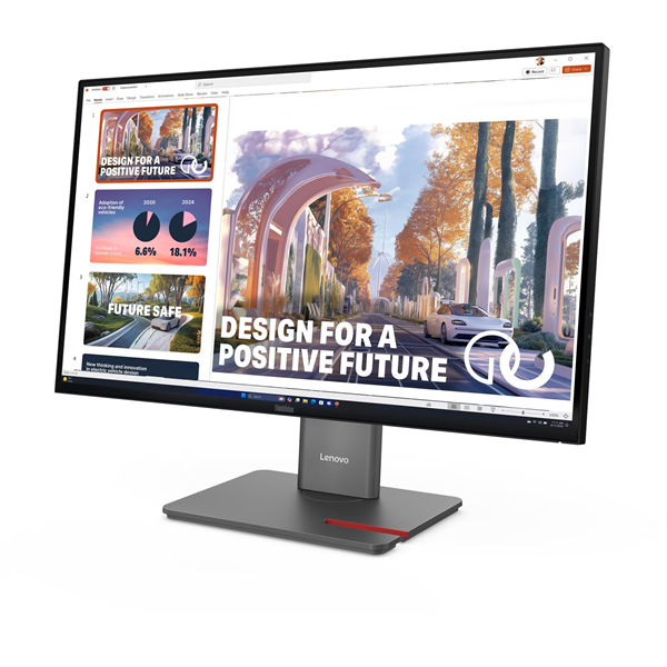 Монитор Lenovo ThinkVision P27QD-40 27" 16:9 QHD (2560x1440) IPS, 120Hz, 350N, 1xHDMI 2.1 TMDS, 1xDP 1.4, 1x DP 1.4 Out, 1x USB-C (DP 1.4), 1x RJ45, 1x USB-C (USB 10Gb, 1 (незначительное повреждение коробки)