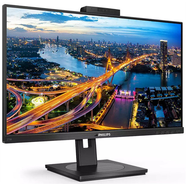 27" Philips 275B1H/00 2560x1440 75 Гц IPS W-LED 16:9 4ms HDMI DVI DP 3*USB3.2 50M:1 178/178 300cd webcamera Windows Hello HAS Pivot Tilt Swivel Speakers Black
