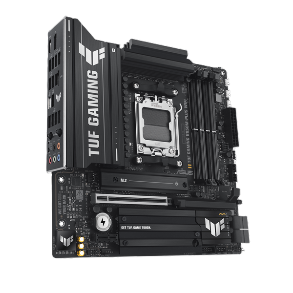 Материнская плата ASUS TUF GAMING B850M-PLUS WIFI, AM5, B850, 4*DDR5, 4*SATA, 3*M.2, 7*USB 3.2, 4*USB 2.0, Type-C, 2*PCIx16, 1*PCIx1, DP+HDMI, mATX; 90MB1IY0-M0EAY0