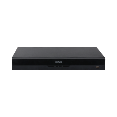 Видеорегистратор DAHUA 16-канальный IP-видеорегистратор 4K, H.265+ и ИИ Входящий поток до 256Мбит/с; сжатие: H.265+, H.265, H.264+, H.264, MJPEG; разрешение записи до 16Мп; накопители: 2 SATA III до 16Тбайт; воспроизв