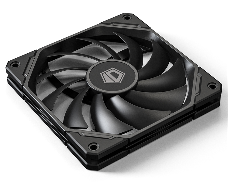 Вентилятор для корпуса ID-COOLING TF-12015-K 120x120x15мм (40шт./кор, PWM, Low Noise, супер-тонкий, резиновые углы, черный, 500-2200об/мин) BOX