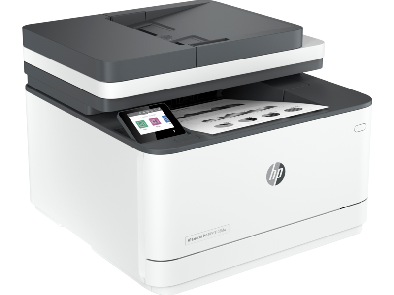 Лазерное многофункциональное устройство HP LaserJet Pro MFP 3103fdw (A4,p/c/s/f,1200 dpi, 33ppm, 512 Mb, Duplex, ADF, 800 MHz, tray 250, USB+Ethernet+WiFi, Duty 50K, in box W1450A) (незначительное повреждение коробки)