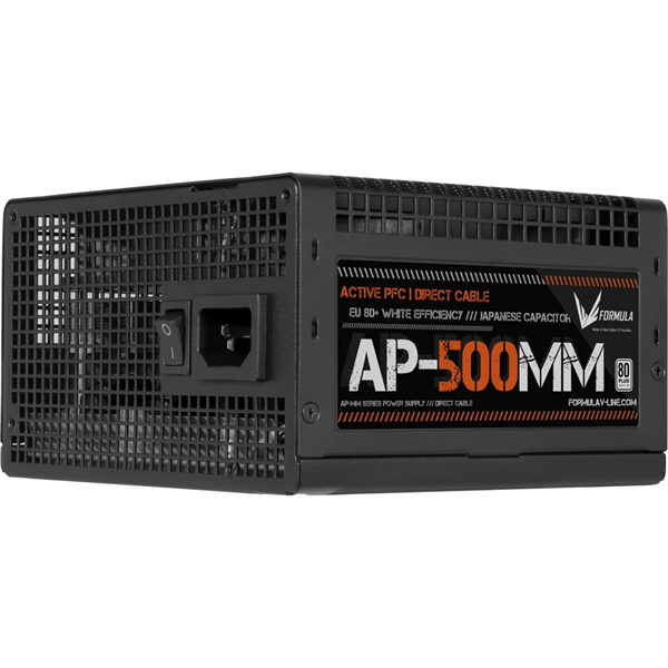 Блок питания Formula V Line AP-500MM, 500W, APFC, 80+, 12cm Fan