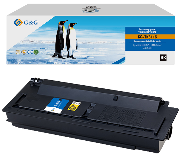 Тонер-картридж G&G GG-TK6115 TK-6115 черный (15000стр.) для Kyocera Ecosys M4125idn/M4132idn