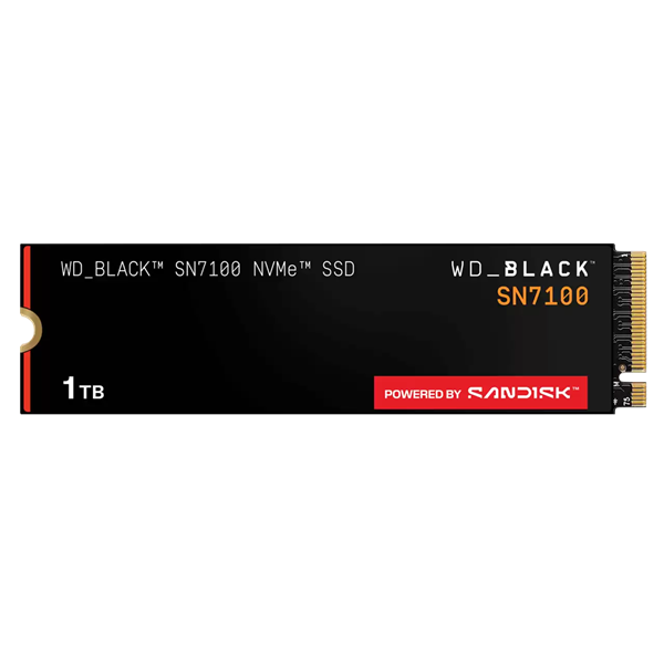 Твердотельный накопитель Western Digital Black SSD SN7100 M2.2280 PCIe 4.0 1Tb, 7250MBs/6900MBs, TBW 600, WDS100T4X0E, 1 year (незначительное повреждение коробки)