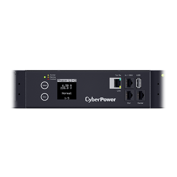 Панель питания распределительная CyberPower PDU PDU83401 3ph 0U, Switched MBO;11.5kW/16A,SNMP, plug IEC 309-16A; (24) IEC 320 C13 (6) IEC 320 C19 NEW