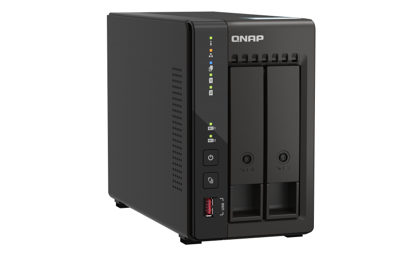 Система хранения данных QNAP SMB QC 2.0GHzCPU/8gb(16)/2 bay SATA (3.5" or 2.5")/2xM.2/2x2.5 GbE/2xHDMI/iSCSI/1xPS/3YW TS-253E-8G-EU-QL
