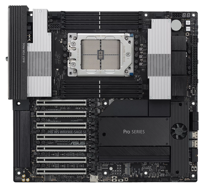 Материнская плата ASUS PRO WS WRX90E-SAGE SE, AMD WRX90, 8*DDR5, 4*SATA, 4*M.2, 2 x SlimSAS, 6*USB 3.2, 1*USB 2.0, 2*Type-C,7*PCIx16, VGA, CEB; 90MB1FW0-M0EAY0