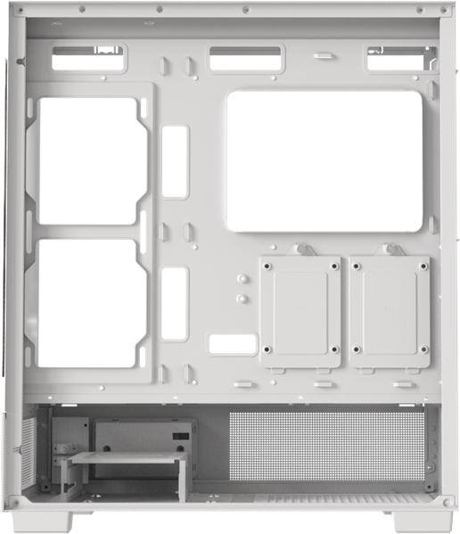 Корпус Formula V Line Crystal E1 White, ATX, TYPE-C*1, USB3.0*2, Switch Display Panel