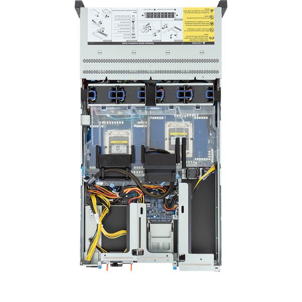 Шасси серверное Gigabyte Server Platform R283-ZF0 Rev. 3x / 2U / 2xAMD (9004/9005) / 2xHS / 24xDIMM / 8xLFF NVMe/SAS/SATA + 4xLFF SAS/SATA / 4xGPUs DS / 1xOCP 3.0 / 1xFHHL / 2x2700W / Rails / 1Y