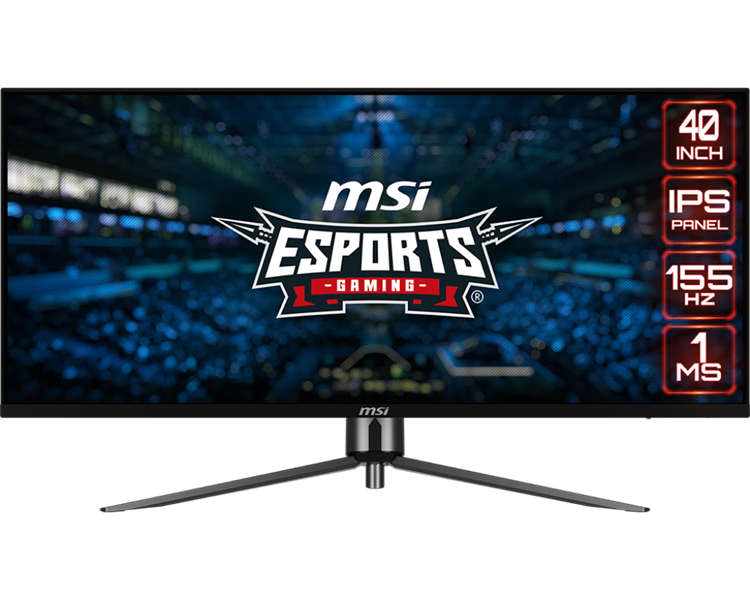 MSI MAG 401QR 40" 21:9 QWQHD(3440x1440) IPS Flat,1ms(MPRT),HDR 400, 1000:1,100M:1,400nit,178/178,2xHDMI 2.0,1xDP 1.4,USB-C,2xUSB 2.0 Type-A,USB 2.0 Type-B Tilt,VESA,155HZ,Black,1y war-ty
