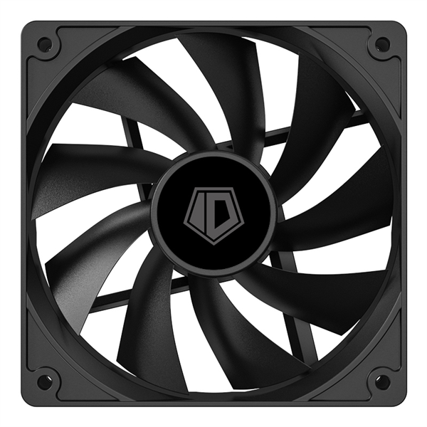 Вентилятор для корпуса ID-COOLING XF-120-K 120x120x25мм (60шт./кор, PWM, Low Noise, резиновые углы, 700-1800об/мин, черный) BOX