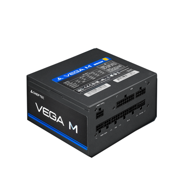 Блок питания Chieftec Vega M PPG-750-C (ATX 3.1, 750W, 80 PLUS GOLD, Active PFC, 135mm fan, Gen5 PCIe, Full Cable Management) Retail