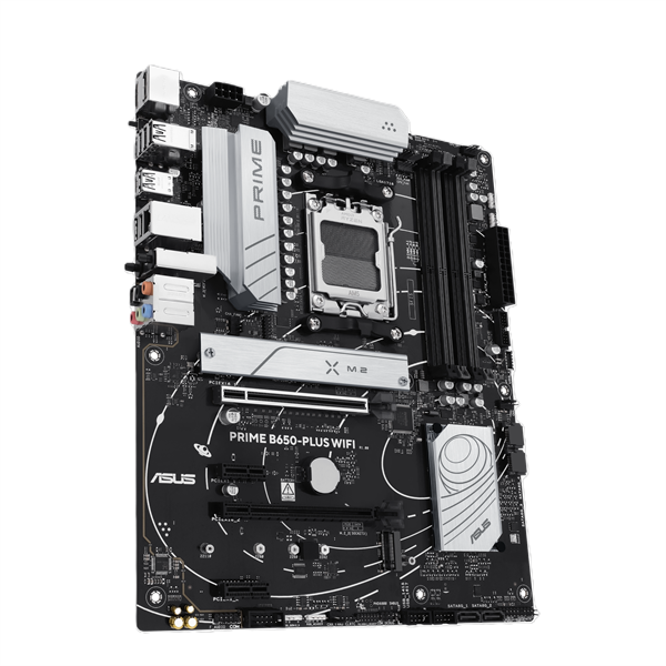 Материнская плата ASUS PRIME B650-PLUS WIFI, AM5, B650, 4*DDR5, 4*SATA, 2*M.2, 6*USB 3.2, 2*USB 2.0, 3*PCIx16, 2*PCIx1, DP+HDMI, ATX; 90MB1KP0-M0EAY0