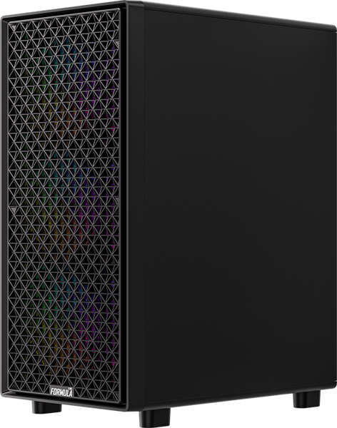 корпус Formula V Line MANA Dynamic Black AR, ATX, TYPE-C*1, USB3.0*2, FRONT 3x120mm ARGB, REAR 1x120mm ARGB