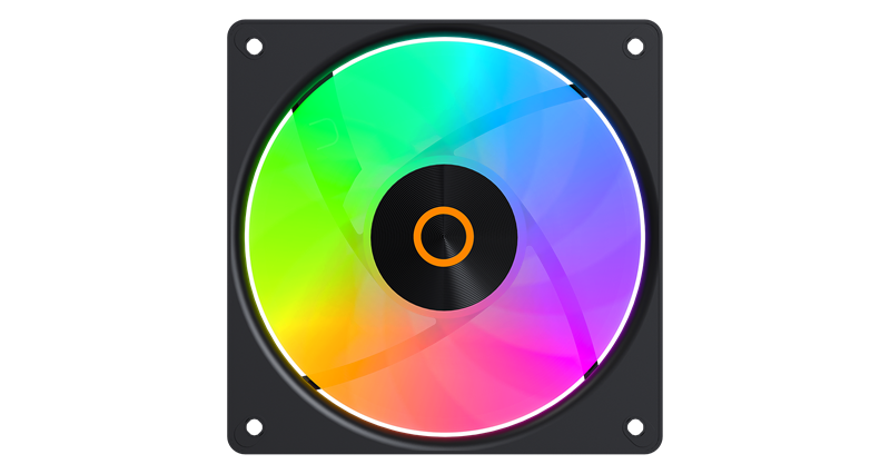 Вентилятор для корпуса Ocypus Gamma F12 Elite BK ARGB REVERSE BLADE 3 IN 1, 120x120x25mm, 4-PIN PWM, 600-1800 RPM, 26 DBA MAX, HYDRO BEARING