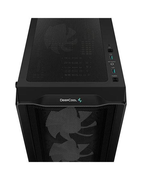 корпус Deepcool CC560 MESH V2 без БП, боковое окно (закаленное стекло), 3x120мм ARGB LED вентилятор спереди и 1x120мм ARGB LED вентилятор сзади, черный, ATX (R-CC560-BKAMA4-G-2)