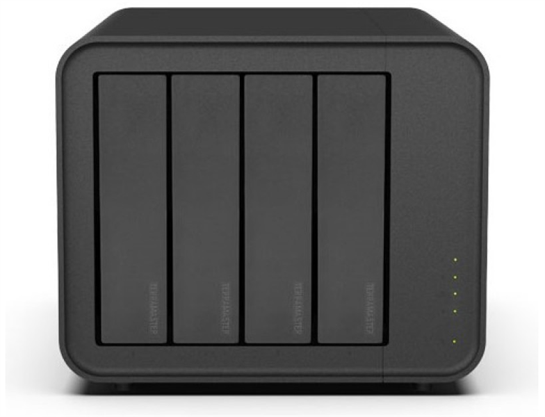 система хранения данных TerraMaster F4-212 tower NAS QC 1,7Ghz/2Gb/TRAID,JBOD,RAID0,1,10,5,6/up to 4 HS SATA(3,5' or 2,5')/2xUSB/1xGbE RJ-45/iSCSI/1xPS/1YW (незначительное повреждение коробки)