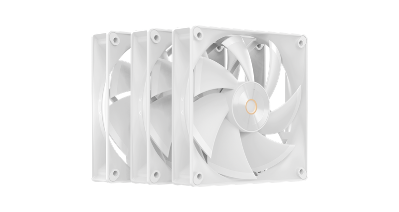 Вентилятор для корпуса Ocypus Delta F12 WH 3 IN 1, 120x120x25mm, 4-PIN PWM, 500-2000 RPM, 29 DBA MAX, HYDRO BEARING