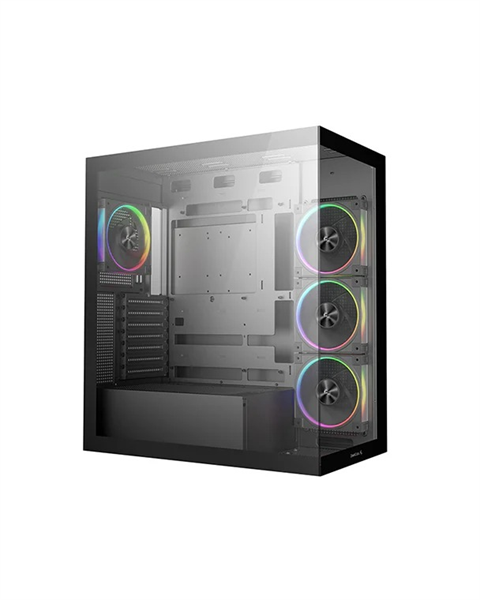 корпус Deepcool CG580 4F V2 без БП, боковое окно (панорама), 4x120mm ARGB PWM вентилятора, черный, ATX (R-CG580-BKADA4-G-2)