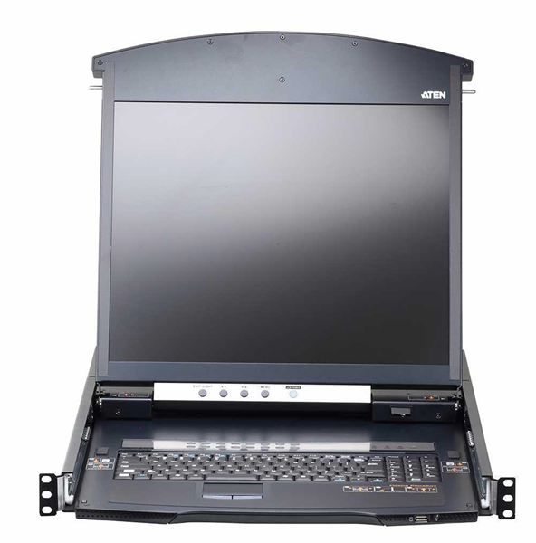 КВМ переключатель ATEN 1L/1R 16p C5 D.Rail LCD KVM over IP SW