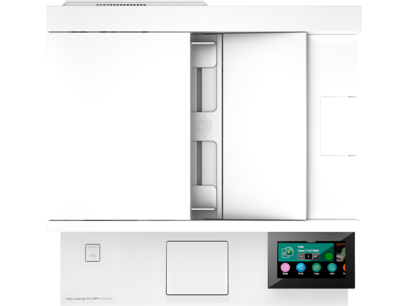 Лазерное многофункциональное устройство HP Color LaserJet Pro MFP 4303fdn (p/c/s/f, A4,600 dpi,33(35)ppm,512Mb,2 trays 50+250,4.3'' touch display,Duplex, DADF50,USB/GigEth/4 cart.in box black 2000&cmy1000 pages, repl. W1A79A)