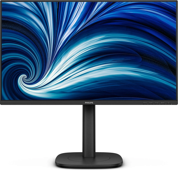 Монитор 23,8" Philips 24B2N3200D 1920x1200 WLED 16:10 IPS 300cd, 1500:1, 50М:1, 4ms, 178°/178°, VGA, HDMI, DP, 4хUSB 3.2, USB-C(15W) 100Hz, Speakers, Tilt, Height, Swivel, Pivot, Internal, VESA, Black, 3y