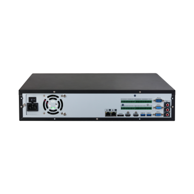 Видеорегистратор DAHUA 64-канальный IP-видеорегистратор 4K, H.265+ и ИИ Входящий поток до 384Мбит/с; сжатие: H.265+, H.265, H.264+, H.264, MJPEG; разрешение записи до 32Мп; накопители: 8 SATA III до 16Тбайт; RAID 0/1/