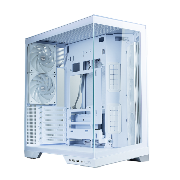 Корпус ZALMAN D50, ATX, WHITE, WINDOW, 1xCombo (2.5'' or 3.5''), 2x2.5'', 2x3.5'', 1xUSB TYPE-C, 2xUSB3.0, SIDE 3x120 ARGB, REAR 2x120 ARGB