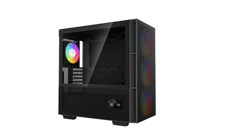 Корпус Deepcool CH560 DIGITAL без БП, боковое окно (закаленное стекло), 3x140мм ARGB вентилятор спереди и 1x120мм ARGB вентилятор сзади, черный, ATX (R-CH560-BKAPE4D-G-1)