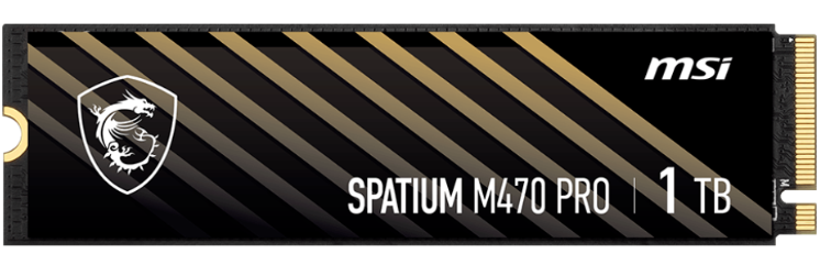 Твердотельный накопитель MSI SSD SPATIUM M470 PRO 1TB M.2 2280 PCle 4.0 NVMe R6000/W4500MB/s 3D NAND TLC MTBF 1.5M 950000/950000 IOPS 320TBW