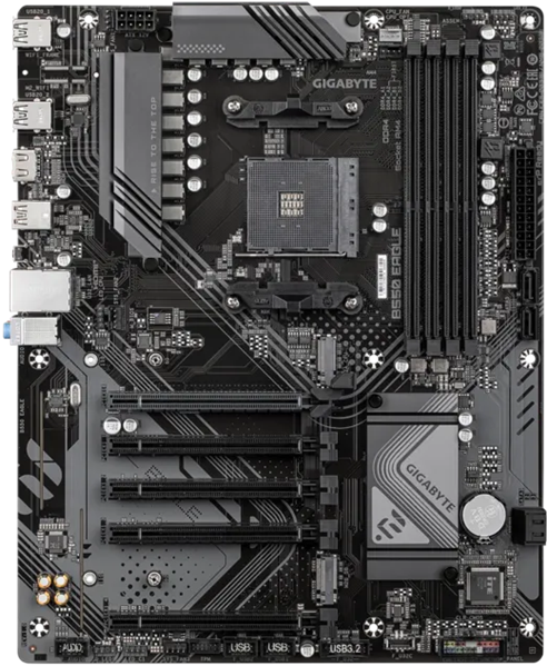 Материнская плата GIGABYTE B550 EAGLE, AM4, B550, 4*DDR4, 4*SATA, 2*M.2, 1*USB 3.2, 4*USB 2.0, Type-C, 1*PCIx16, 4*PCIx1, HDMI, mATX