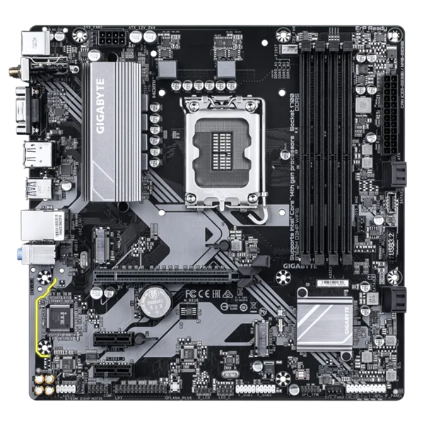 Материнская плата GIGABYTE B760M D3HP WIFI6, LGA1700, B760, 4*DDR5, 4*SATA, 2*M.2, 3*USB 3.2, 2*USB 2.0, 1*PCIx16, 2*PCIx1, D-Sub+HDMI+DP, mATX
