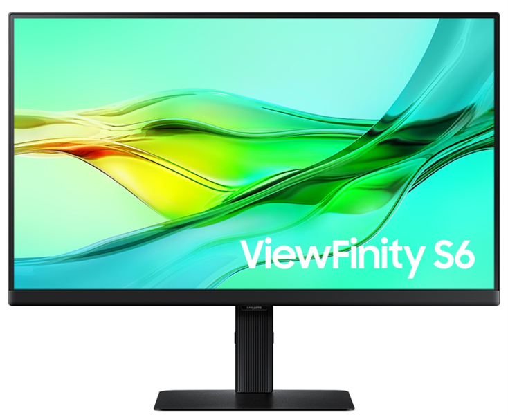 Монитор Samsung 24" ViewFinity S6 S60UD S24D604UAU IPS 16:9 2560x1440x100Hz 5ms 350cd 1000:1 1,07B 178/178 DP (IN); DP (OUT); HDMI; USB-C (90 Вт); USB3.0x3; RJ45; HAS Pivot Tilt Swiv VESA Black