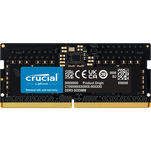Оперативная память Crucial by Micron 8GB DDR5-5600 SODIMM (CT8G56C46S5) CL46 1.1V, 1 Year Warrаnty OEM
