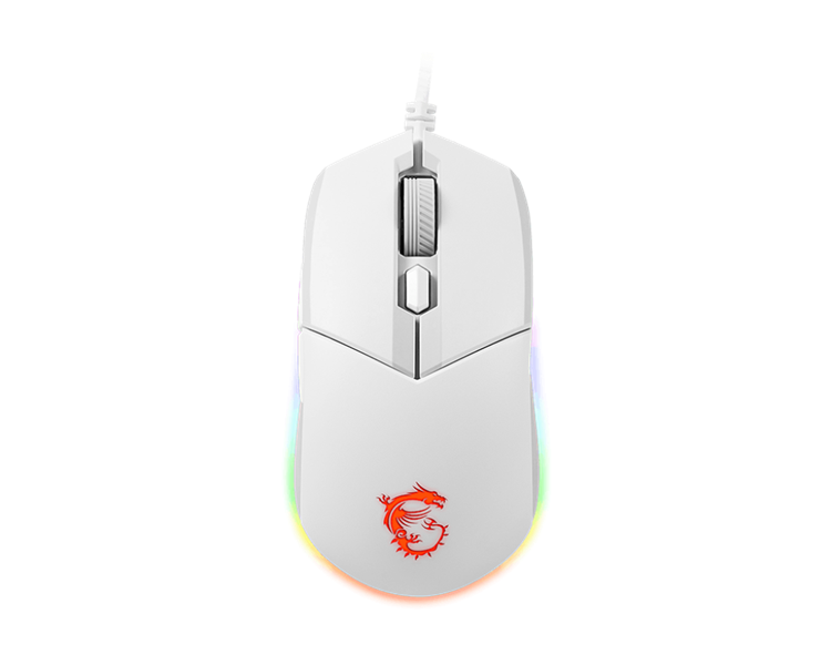 Мышь проводная Gaming Mouse MSI Clutch GM11, Wired, DPI 5000, symmetrical design, RGB lighting, White