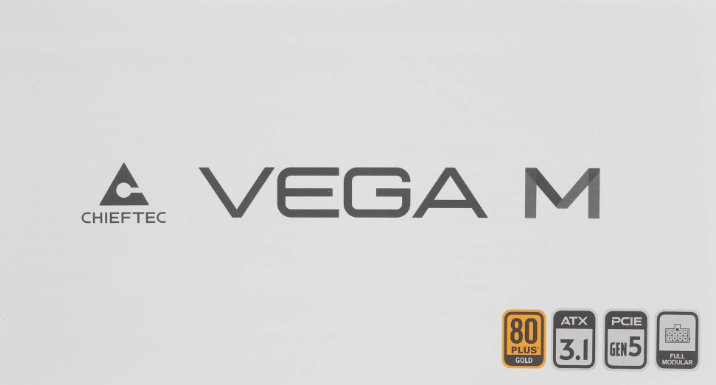 Блок питания Chieftec Vega M PPG-1000-C (ATX 3.1, 1000W, 80 PLUS GOLD, Active PFC, 135mm fan, Gen5 PCIe, Full Cable Management) Retail