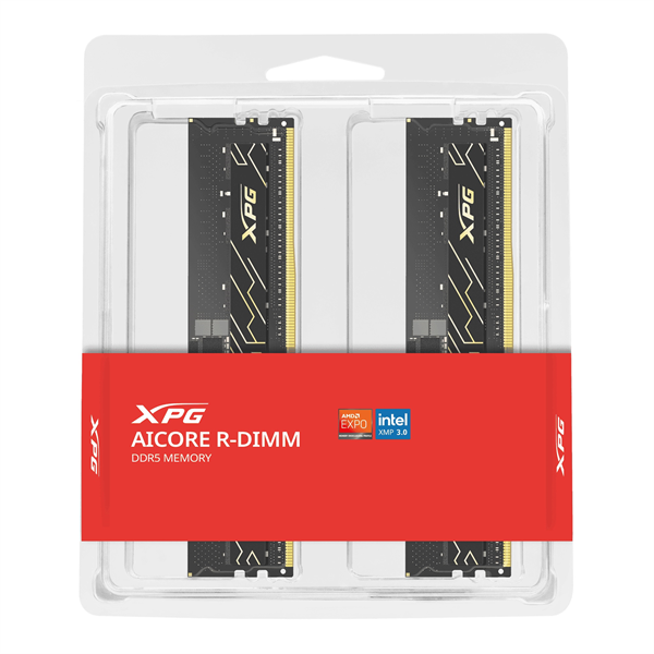 Оперативная память ADATA AICORE DDR5 R-DIMM 32GB 6400MHz 2*16GB 32-39-39 1.4V BLACK DUAL TRAY