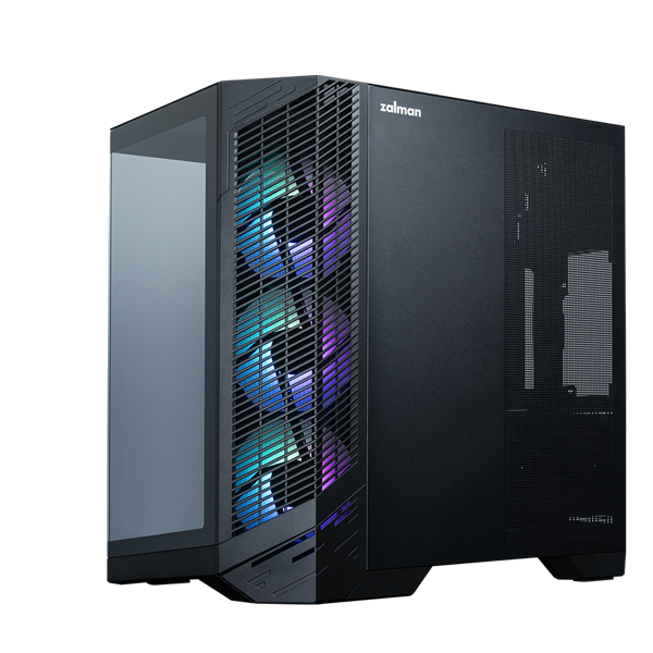 корпус ZALMAN D50, ATX, BLACK, WINDOW, 1xCombo (2.5'' or 3.5''), 2x2.5'', 2x3.5'', 1xUSB TYPE-C, 2xUSB3.0, SIDE 3x120 ARGB, REAR 2x120 ARGB
