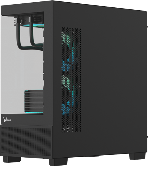 корпус Formula V Line Crystal E1M Black, MATX, USB3.0*2, Switch Display Panel