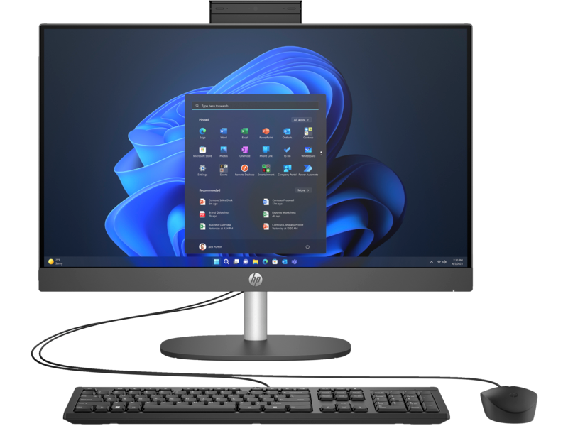 Моноблок HP ProOne 240 G10 All-in-One NT IPS 23,8"(1920x1080)Core Ultra-7 155U,16GB,512GB,eng/rus usb kbd,WiFi,BT,5MP,Gray,Win11Pro,1Wty