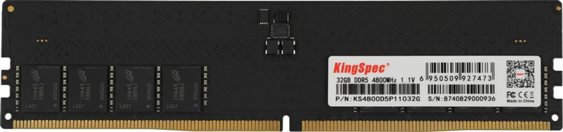 оперативная память KingSpec DDR5 DIMM 32GB 4800MHz CL40 1x32GB 1.1V 288-pin