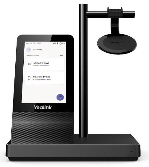 YEALINK WH66 Mono Teams Моно, Беспроводная, HD звук, 160м DECT, Шумоподав, Дисплей 4'', USB-хаб, Bluetooth, шт