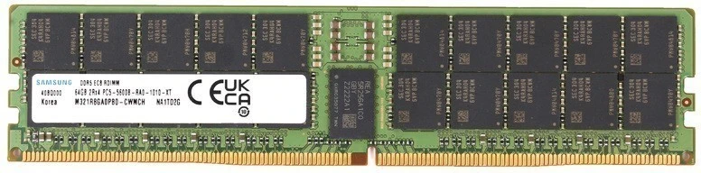 Оперативная память Samsung DDR5 64GB RDIMM 5600 Mbps (2Rx4) ECC Reg 1.1V (M321R8GA0EB0-CWM) 1 year, OEM, New Original