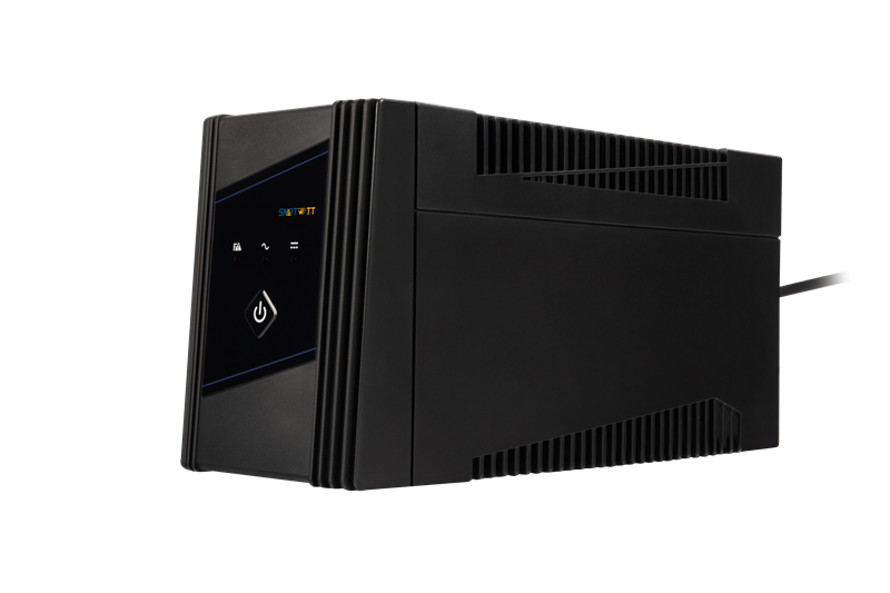 Источник бесперебойного питания SMARTWATT ИБП линейно-интерактивный, 650/360 ВА/Вт, напольный, LED индикация, Schuko CEE7/4 - 2 шт. (3703020390006)