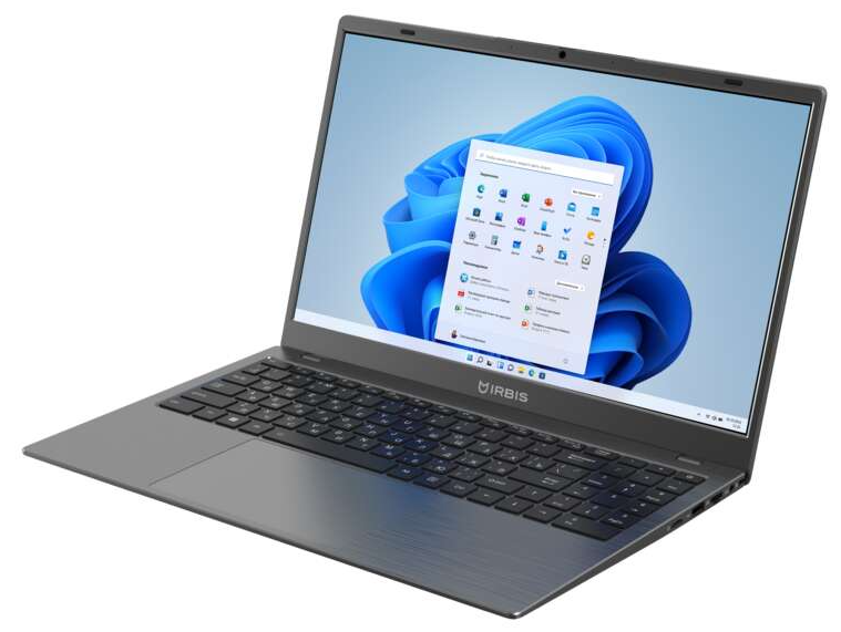 Ноутбук IRBIS GroovyBook 15 Core I5-1240P, 16GB+1Tb NVME SSD,15,6"LCD 1920*1080 IPS ,AX101 WIFI, Front camera: 2MP, TPM2.0, 7.7V 6000mha battery, TYPE C full function, with RJ45,Windows 11 Pro RUS,Grey
