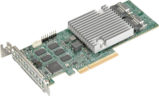 Контроллер Supermicro AOC-S3916L-H16IR-O 16-port/12Gb/s/240 SATA/SAS drives/ RAID (0/1/5/6/10/50/60)/8GB DDR4 on-card cache/SlimSASx8