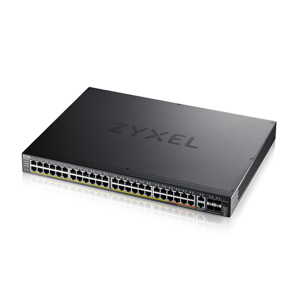 Коммутатор L3 Access Zyxel NebulaFlex Pro XGS2220-54HP, rack 19", 48xRJ-45: 1G PoE+ (8 из них PoE++), 2xRJ-45: 1/2.5/5/10G PoE++, 4xSFP+, бюджет PoE 600 Вт